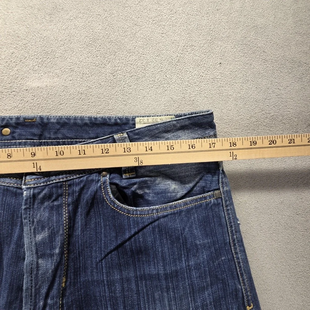 Diesel Jeans Mens 32x32 Blue Heeven Slim Tapered Made in Italy Button Fly 008II